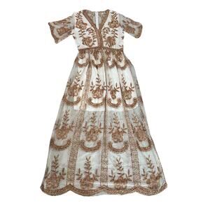 Altar’d‎ State Maxi Dress Size M Catania Multicolored Embroidered Boho Festival